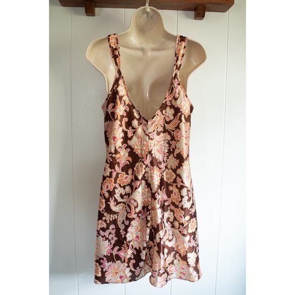 Vintage Oscar De La Renta Pink Label Y2K Slip Dress Satin M Fairy Grunge Pink - Picture 2 of 6